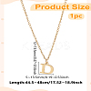 304 Stainless Steel Letter Pendant Necklaces NJEW-LP0001-53D-G-2