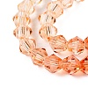 Gradient Color Baking Paint Glass Bead Strands X-DGLA-A039-T2mm-A04-3