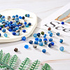240Pcs 8 Colors Dyed Natural Sesame Jasper/Kiwi Jasper Rondelle Beads G-CD0001-11-8
