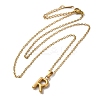 PVD Vacuum Plating 201 Stainless Steel Necklaces NJEW-H033-01G-R-2