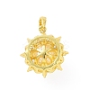 Eco-friendly Rack Plating Brass Micro Pave Cubic Zirconia Pendants KK-F843-17G-2