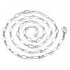 Brass Cable Chains Necklace Making MAK-S072-16B-P-2