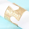 Hammered 304 Stainless Steel Cuff Bangles BJEW-Z164-01G-2