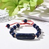 Natural Lapis Lazuli(Dyed) Braided Bead Bracelets for Women Men BJEW-JB08930-01-2