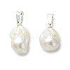 Natural Edison Baroque Keshi Pearl Pendants PALLOY-JF05628-1