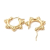 Ion Plating(IP) 304 Stainless Steel Flower Hoop Earrings for Women X-EJEW-K242-05G-2