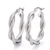 304 Stainless Steel Hoop Earring EJEW-F257-18-2