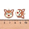 Christmas Theme Rack Plating Alloy Enamel Pendants ENAM-T021-13KCG-3