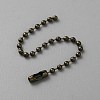 100Pcs Steel Ball Chains for Price Tag Chains FIND-SP0002-58AB-1
