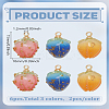 6Pcs 3 Colors Plastic Pendants FIND-LP0009-94A-2