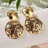 304 Stainless Steel Enamel Stud Earrings EJEW-Z084-15G-04-2