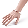 Natural Pearl & Polymer Clay Beaded Bracelet BJEW-TA00085-3