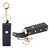 2Pcs PU Leather Lipstick Storage Bags Keychain AJEW-WR0001-23-6