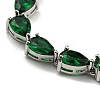 Teardrop Glass Link Chain Bracelets BJEW-H604-01P-01-2