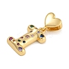 Brass Micro Pave Colorful Cubic Zirconia Pendants KK-P281-01G-I-2