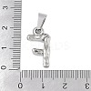 Non-Tarnish 304 Stainless Steel Pendants STAS-F235-01P-F-3