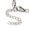 Non-Tarnish 304 Stainless Steel 2-Strand Round Snake Chain Bracelets BJEW-P334-01A-P-3