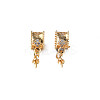 Brass Micro Pave Cubic Zirconia Tube Bails KK-N233-365-2