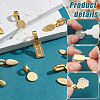 200Pcs 10 Styles Alloy Glue-on Flat Pad Bails FIND-PH0020-15-4