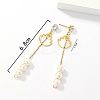 Golden 304 Stainless Steel Dangle Stud Earrings CL0746-4-5