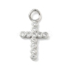 Brass Micro Pave Clear Cubic Zirconia Pendants KK-H528-09B-P-1