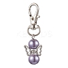 Angel Glass Pearl Pendant Decoration HJEW-JM02601-4