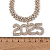 Brass Full Crystal Rhinestone 2025 Pendant Necklaces for Women NJEW-Q005-01G-3