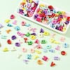 400Pcs 2Bags 2 Styles Opaque Resin Beads RESI-YW0005-30-4