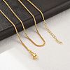 Brass Wheat Chains Necklaces for Women NJEW-D302-24G-3