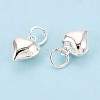 925 Sterling Silver Heart Charms STER-T008-32S-03-2