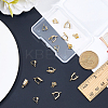 16Pcs 4 Styles Brass Micro Pave Cubic Zirconia Ice Pick Pinch Bails KK-FH0007-59G-4