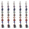 7 Chakra Nuggets Natural Gemstone Pocket Pendant Decorations HJEW-JM01049-03-1
