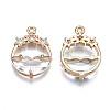 Faceted Transparent Glass Pendants GLAA-T020-18H-2
