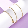 1.2MM 304 Stainless Steel Rondelle Bead Round Snake Chain Necklaces NJEW-K291-03G-1