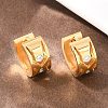 304 Stainless Steel Clear Cubic Zirconia Hoop Earrings EJEW-L307-12G-02-3