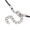 Transparent Electroplate Glass Pendant Necklaces NJEW-MZ00040-03-5
