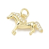 Brass Micro Pave Cubic Zirconia Pendants KK-C156-12G-1