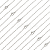 30Pcs 304 Stainless Steel Flat Cable Chain Necklaces Set for Men Women STAS-BBC0004-99B-1