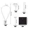 1Pc Openable Column 304 Stainless Steel Memorial Urn Ashes Pendant Necklace Set NJEW-TA0001-18-5