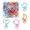 40Pcs 4 Style Spray Painted Alloy Swivel Snap Hooks Clasps FIND-LS0001-52-2