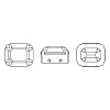 Preciosa® MAXIMA Crystal Sew-On Cups Y-PRC-SC10-60010-S-5