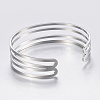 Tarnish Resistant Hollow 304 Stainless Steel Wide Band Cuff Bangles LS-BJEW-H565-01P-3
