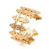 PVD Vacuum Plating 304 Stainless Steel Cuff Rings for Women RJEW-G316-15G-1