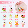 16Pcs 8 Styles Opaque Resin Pendants CRES-TA0001-40-3