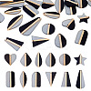 24Pcs 12 Styles Transparent Resin & Natural Wood Pendants RESI-TA0004-63-1