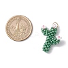 Glass Seed Beaded Cactus Pendants PALLOY-MZ00680-2
