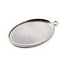 Tarnish Resistant 304 Stainless Steel Pendant Cabochon Settings X-STAS-K148-03-01-2