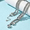 304 Stainless Steel Rectangle Lariat Necklaces NJEW-D333-02P-1
