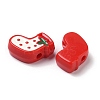 Christmas Decorations Theme Opaque Acrylic Bead with Enamel OACR-Z021-01F-2