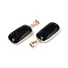 Natural Black Onyx(Dyed & Heated) Pendants G-N349-03B-G-2